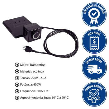 Resistência Elétrica Tramontina para Rechaud Em Aço Inox 220V 400W 61040820