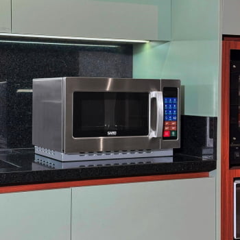 Micro-ondas Industrial Saro Em Aço Inox 34L Digital 220V 1000W MC22