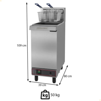 Fritador Premium A Gás Zona Fria De Óleo Metalcubas FOG 2C PRM
