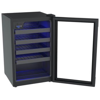 Conjunto Venax Cervejeira Blue Light E Adega Piubella preto fosco Porta Invertida 127V