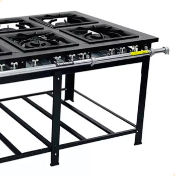 Fogão Industrial A Gás GN Maxi 6 Queimadores Duplos Venâncio 33025