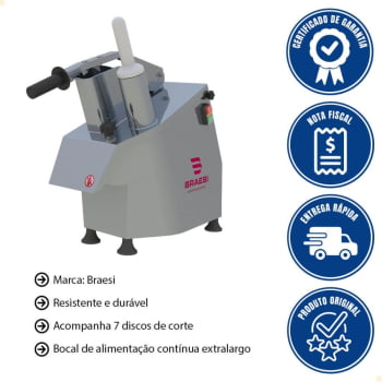 Processador de Alimentos Braesi Bivolt com 7 Discos de Corte BPA-07 B18178