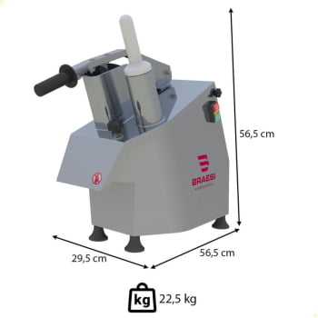 Processador de Alimentos Braesi Bivolt com 7 Discos de Corte BPA-07 B18178