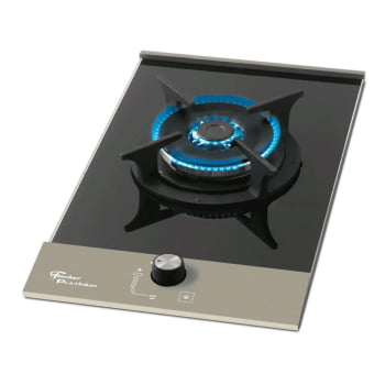 Cooktop a Gás Fischer Platinium 1 Boca Bivolt Mesa De Vidro C/ Trempe de Ferro Fundido 27348(60651)