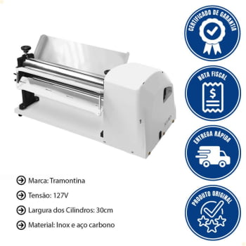 Cilindro Industrial Elétrico Standard Massas 30cm Saro 127V CSC3011