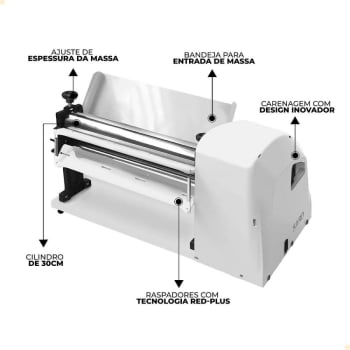Cilindro Industrial Elétrico Standard Massas 30cm Saro 127V CSC3011