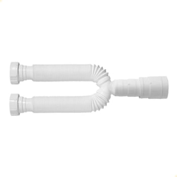 Cuba Dupla Tramontina Isis 2C 34-28 BS Perfecta Inox Acetinado 69x40 cm Com Sifão 94062102