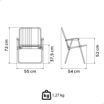 Cadeira de Praia Tramontina Samoa Alta em Alumínio com Assento Roxo e Amarelo 92900003