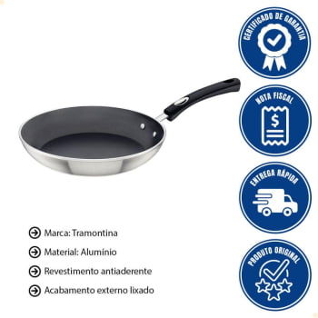 Frigideira Tramontina Profissional Alumínio Revest Interno Antiaderente Starflon Premium 24 cm 1,6 L