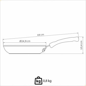 Frigideira Tramontina Profissional Alumínio Revest Interno Antiaderente Starflon Premium 24 cm 1,6 L