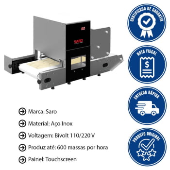 Máquina Fechador de Massas Saro Automático FM Inox Bivolt 110/220 V