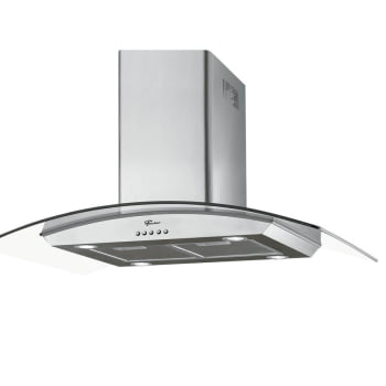 Coifa de Ilha Fischer Island 90 cm Vidro 220 V Em Aço Inox 5455(10174)