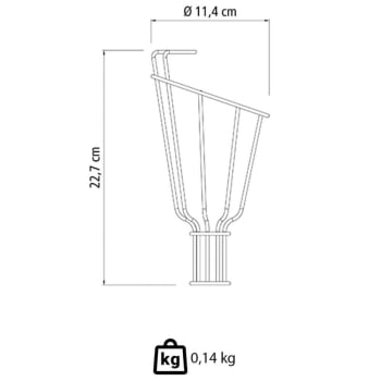 Kit Colhedor De Frutas Tramontina Pequeno 77819121 + Cabo Metálico Extensível 3 m Tramontina 