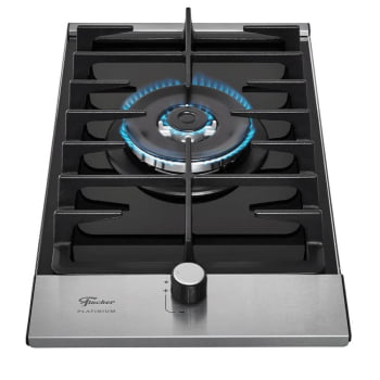 Cooktop Fischer Platinium A Gás 1 Queimador Tripla Chama Vidro Preto GII 33790(92104)