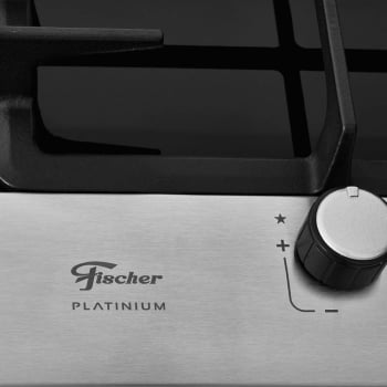 Cooktop Fischer Platinium A Gás 1 Queimador Tripla Chama Vidro Preto GII 33790(92104)