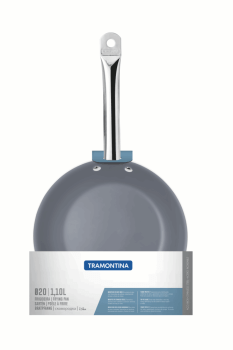 Frigideira Rasa Tramontina Profissional Em Aço Inox Com Fundo Triplo Grafite 20cm 1,1L 62633206