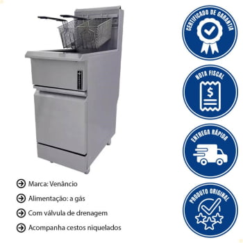 Fritador Industrial Venâncio Prime 16 L Gás PFR16G-GB 22102