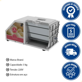 Amassadeira Braesi Semi Rápida Mistura E Sova Massa 3 Kg 220V ALI-03 G2 B18578