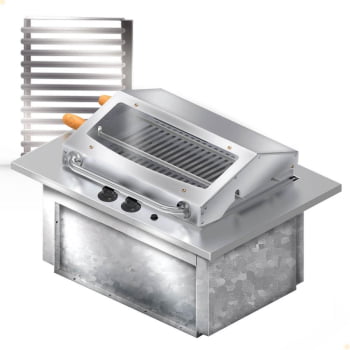 Churrasqueira Cooktop Elétrica De Embutir Saro 70x48x30cm 127V CHE11