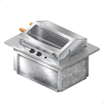 Churrasqueira Cooktop Elétrica De Embutir Saro 70x48x30cm 127V CHE11
