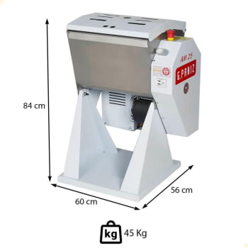 Amassadeira Basculante G.Paniz 25 Kg De Massa Monofásica Bivolt AM 25