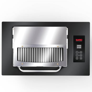 Churrasqueira Cooktop Elétrica Digital De Embutir Saro 79x48x32cm Acabamento Em Inox 127V CHED11