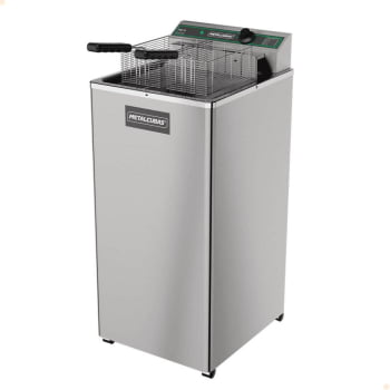 Fritador Industrial Metalcubas FOE15 P Zona Fria de Óleo Elétrico 127V 15 Litros 3100W