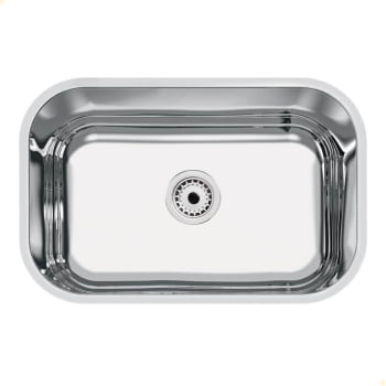 Cuba Tramontina Lavínia 47x30 cm Standard em Aço Inox Polido 47 BL com Válvula 94083507