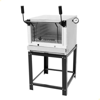 Forno Industrial Venâncio Roma Inox 80 cm com Pedra Refratária Gás GLP FIRI80 Forno Industrial Venâncio Roma Inox 80 cm com Pedra Refratária Gás GLP FIRI80