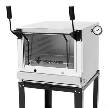 Forno Industrial Venâncio Roma Inox 80 cm com Pedra Refratária Gás GLP FIRI80