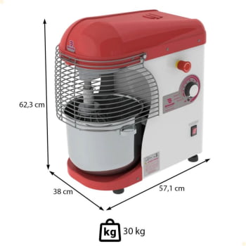 Batedeira Planetária Eletrônica Braesi 12 Litros Em Aço Inox BPEL-12 Bivolt 