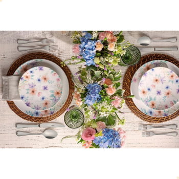 Aparelho de Jantar Tramontina Floratta em Porcelana Decorada 20 Peças 96589024