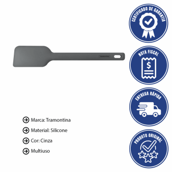 Espátula Tramontina Moldê de Silicone Cinza 25814/160