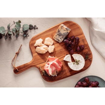 Tábua Para Queijos e Frios Tramontina Provence Em Madeira Teca FSC Com Cabo 40x28 cm 13409351
