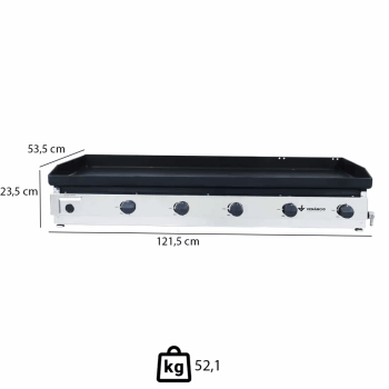 Chapa Bifeteira Venâncio Deguste Luxo Em Inox A Gás Baixa Pressão C120 4,76mm 49807