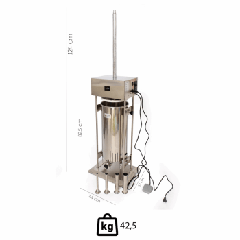 Embutideira Ensacadeira Elétrica Para Linguiça Brimac Industrial Em Aço Inox 20L 220V ELB20