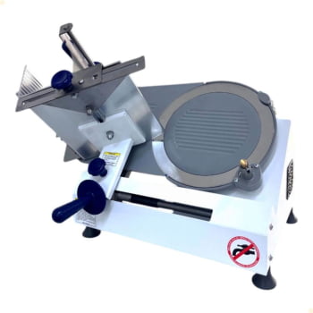 Cortador Fatiador de Frios Semi-automático Gural JXT-30 Bivolt Faca 30cm Base em Pintiura Eletrostatica