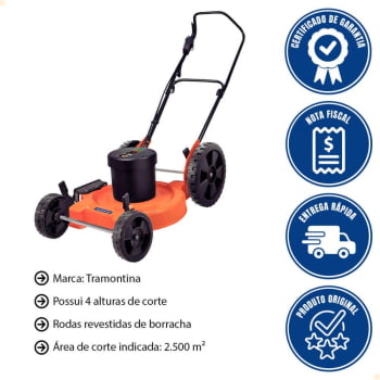 Cortador De Grama Elétrico Tramontina CE45M c/ Chassi Metálico 2500 W 220 V 79683251