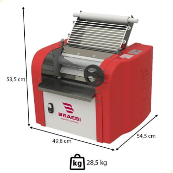 Cilindro Sovador De Massas 2 kg CB-30 Style Braesi Bivolt