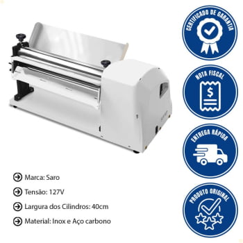 Cilindro Industrial Elétrico Standard Massas 40cm Saro 127V CSC4011