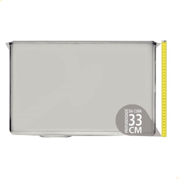 Cuba Profissional Tramontina Dritta Pro Inox Acabamento Scotch Brite 70x50 cm com Válvula e Sifão 94