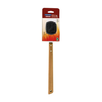 Escova para Grelhas 3 UnidadesTramontina Churrasco com Lâmina em Aço Inox e Cabo de Madeira 41.6 cm 