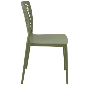 Conjunto 6 Cadeiras Tramontina Joana em Polipropileno e Fibra de Vidro Verde Oliva 92058027