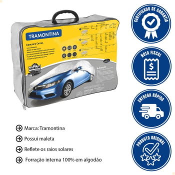 Capa Impermeável Proteção Carros Tramontina Tamanho M Carros até 4,7 43780002