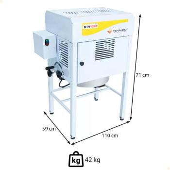Misturadora Venancio com Queimador Alta Pressão e Pás em Aço SAE 1020 15 Litros 127 V - MTV15