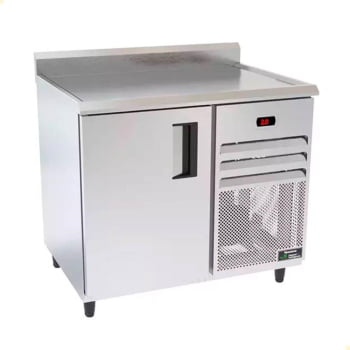 Balcão de Serviço Refrigerado Venâncio Aço Inox 1m Controlador Digital de Temperatura 220V VBSR10