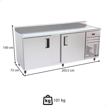 Balcão Venancio Ar Forçado de Duas Portas com Controlador Digital de Temperatura 220V VBSR20 22259