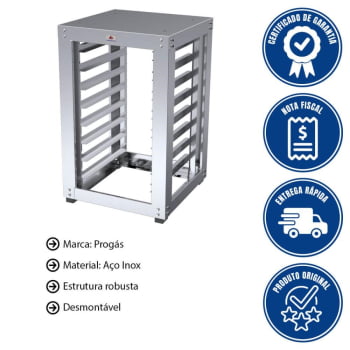 Mesa Desmontável Progás MES-008 Em Inox Para Forno PRP-008 P45146