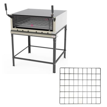 Kit Forno Refratário Progás Em Inox A Gás Prp-900 G2 + Grade do Forno Refratário