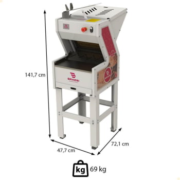 Fatiador De Pão Industrial Braesi Em Inox Bivolt 1/3CV FB-12 G2 B18070